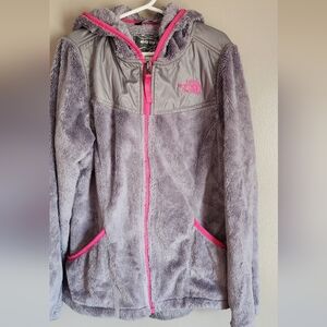 The North Face Fleece Jacket in Gray and Pink